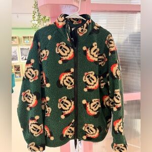 Sherpa Santa Mickey zip up